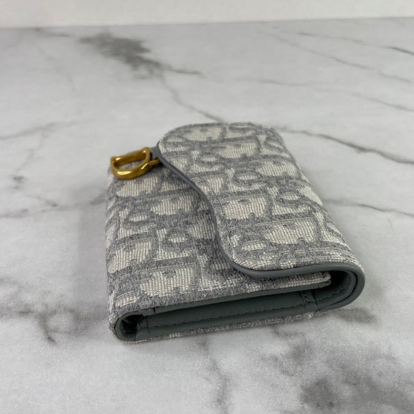 Christian Dior Saddle Lotus Wallet  Oblique Jacquard Print - Picture 5 of 5